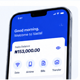Vastel Naira balance and services preview